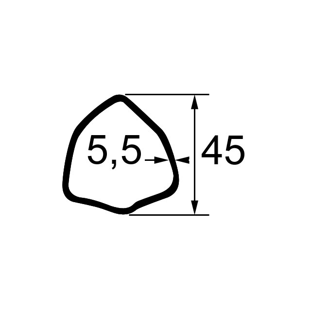 Machoire 35X106 Tube Triangle 45X5,5 référence fournisseur BYP204086852